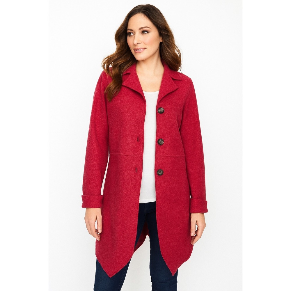 Sigrid Olsen Sport Button Front‎ Long Sleeve Collared Coat Women's Size Small